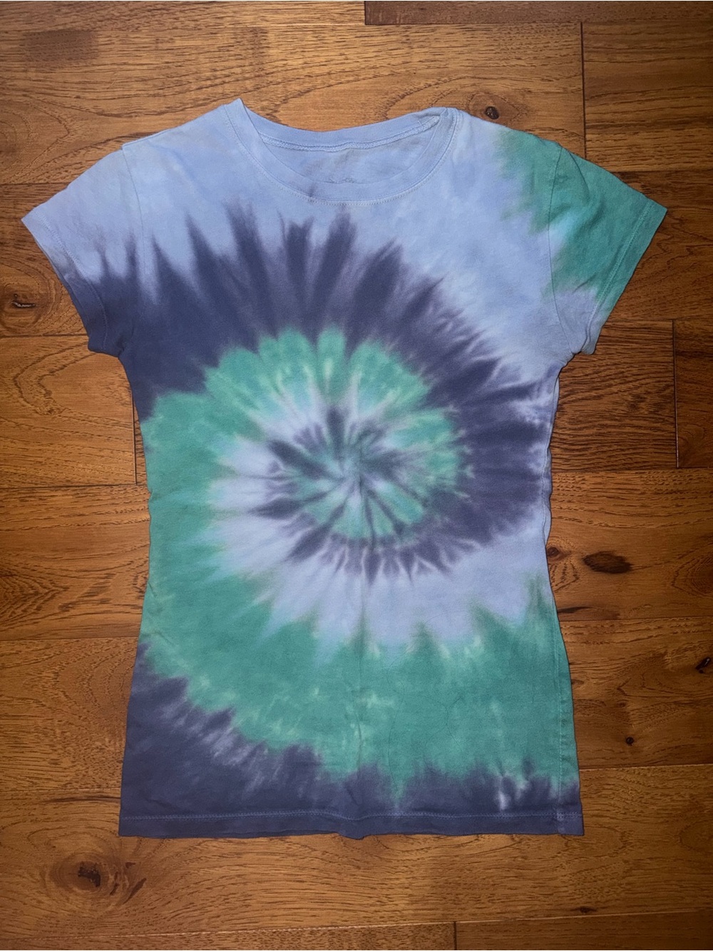 Women’s Stranded Cool Tone Tie Dye Shirt Size S
